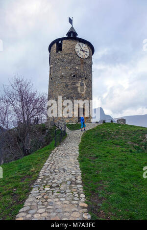 Giorno umido a Tarascon sur Ariège, Ariège, Pirenei francesi, Francia Foto Stock