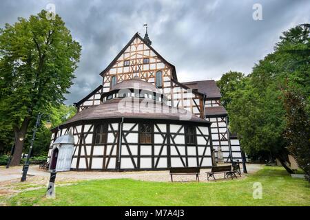 Chiesa protestante di pace a Swidnica. Si tratta di uno dei più grandi in legno di edifici religiosi in Europa. Nel 2001 la chiesa è stata iscritta sul Foto Stock