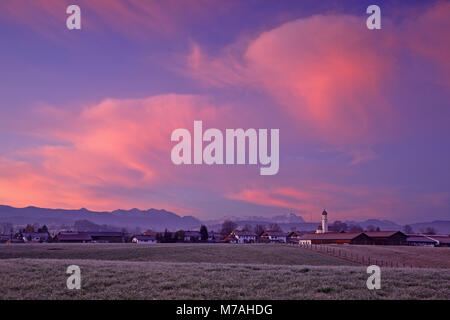 In Germania, in Baviera, Baviera, Pfaffenwinkel regione, Antdorf, Zugspitze, massiccio Zugspitze, Foto Stock
