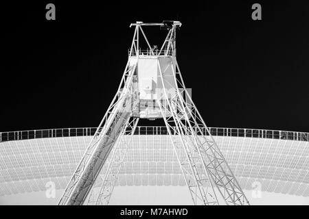 Studi dettagliati della radio telescope Effelsberg in Eifel Foto Stock