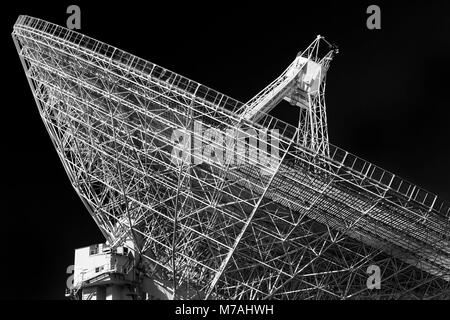 Studi dettagliati della radio telescope Effelsberg in Eifel Foto Stock