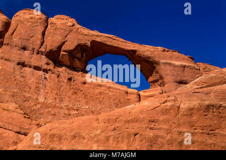 Gli Stati Uniti, Utah, Grand county, Moab, Arches National Park, skyline Arch Foto Stock