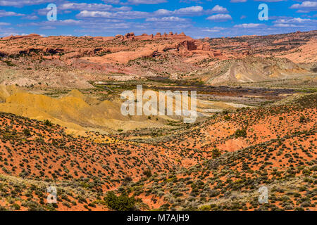 Gli Stati Uniti, Utah, Grand county, Moab, Arches National Park, Valle della cache Foto Stock