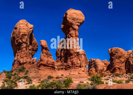 Gli Stati Uniti, Utah, Grand county, Moab, Arches National Park, giardino di Eden Foto Stock