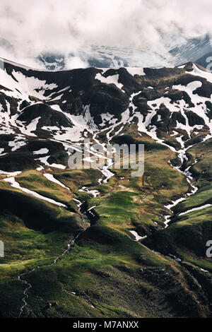 Vista da Col de la Bonette, Haute Provence, Francia Foto Stock