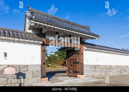 Giappone, Honshu, nella prefettura di Kanagawa, Odawara, Odawara Castle, il Gate Umadashi Foto Stock