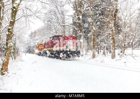 Treno a vapore sul modo di Brocken Foto Stock