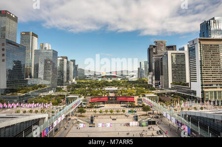 Cina, città di Shenzhen, Fujian Distretto, centro civico Bldg. Foto Stock