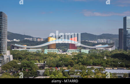 Cina, città di Shenzhen, Fujian Distretto, centro civico Bldg. Foto Stock