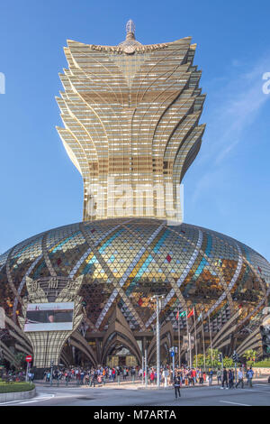 Cina, città di Macao, Grand Lisboa Casinò Foto Stock