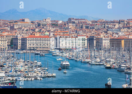 Francia,città di Marsiglia, skyline, Porto Vecchio Foto Stock