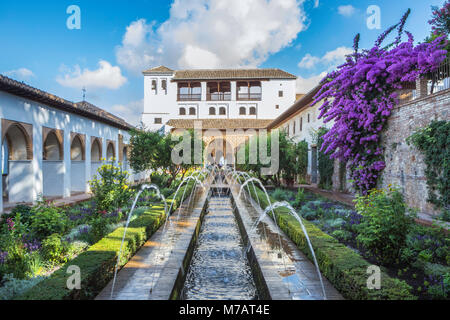 Spagna, Andalusia Granada La Alhambra, l'UNESCO (W.H.), Giardini Generalife Foto Stock
