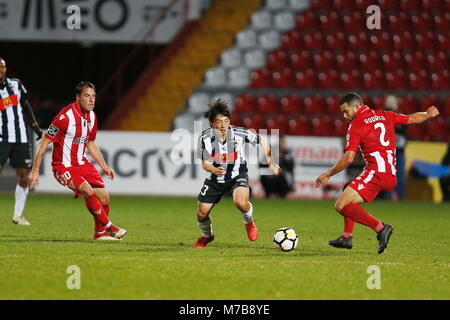 L'Estadio do CD Aves, Vila das Aves, Portogallo. Mar 5, 2018. Shoya Nakajima (Portimonense), 5 marzo 2018 - Calcetto : Portogallo League 'Liga NOS" tra il Clube Desportivo das Aves 3-0 Portimonense SC all'Estadio do CD Aves, Vila das Aves, Portogallo. Credito: Mutsu Kawamori/AFLO/Alamy Live News Foto Stock