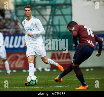 Eibar, Spagna. Decimo Mar, 2018. (7) Cristiano Ronaldo durante lo spagnolo La Liga partita di calcio tra S.D Eibar e Real Madrid C.F, a Ipurua Stadium, in Eibar, Spagna settentrionale, Sabato, Marzo, 10, 2018. Credito: Gtres Información más Comuniación on line, S.L./Alamy Live News Foto Stock