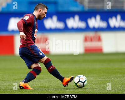 Eibar, Spagna. Decimo Mar, 2018. (L-R) *Anaitz Arbilla Zabala* di SD Eibar durante la SD Eibar vs Real Madrid CF, La Liga a Ipurua Stadium in Eibar il 10 marzo 2018. (© DAVID CANTIBRERA/ CORDON PREMERE) Cordon Premere Credito: CORDON PREMERE/Alamy Live News Foto Stock