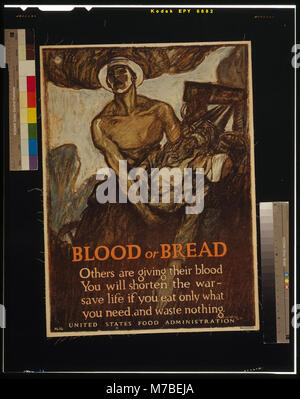 Questo manifesto propagandistico dell'era della prima guerra mondiale del 1917 di Raleigh sottolinea l'importanza di conservare il cibo per sostenere lo sforzo bellico. Esorta i cittadini a ridurre gli sprechi e contribuire alla conservazione della vita consumando solo ciò che è necessario, sottolineando la responsabilità collettiva durante la guerra. Foto Stock
