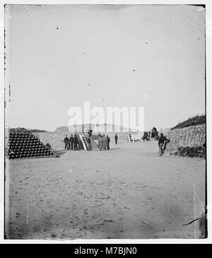 Charleston, Carolina del Sud (vicinanze). Interno della Fortezza (Morris island) cwpb LOC.03204 Foto Stock