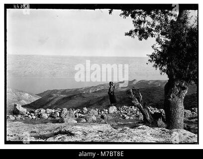 Mar Morto dal lato orientale guardando ad ovest fr(om) Zerka, area principale matpc LOC.04527 Foto Stock