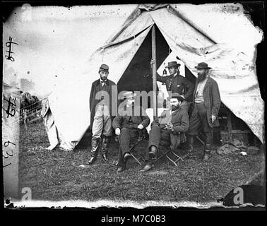 Antietam, Md. seduto- R. William Moore e Allan Pinkerton. In piedi- George H. Bangs, John C. Babcock, e Augusto K. Littlefield cwpb LOC.00282 Foto Stock