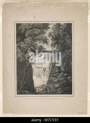 Parte di Niagara Falls da parte degli Stati Uniti del fiume, visto dal lato del Canada - Disegnate Giugno 1806 da D. Wadsworth, dalla natura ; tracciata su pietra da Wm. R. Browne ; lith. di Pendleton, 9 parete2003681602 LCCN Foto Stock