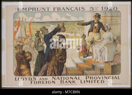 Emprunt Français 5 percento 1920 - Lloyds e National Provincial Foreign Bank Limited LCCN99613588 Foto Stock