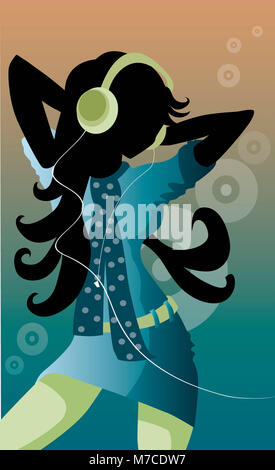 Close-up di una donna dancing Foto Stock