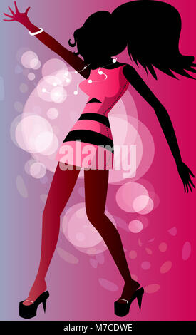 Close-up di una donna dancing Foto Stock