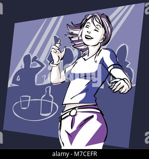 Close-up di una donna dancing Foto Stock