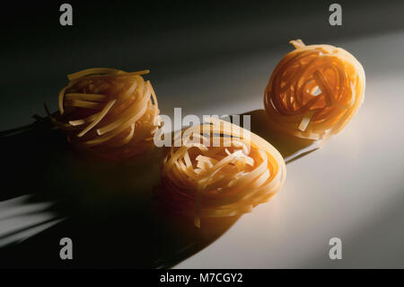 Close-up di non cotti pappardelle Foto Stock