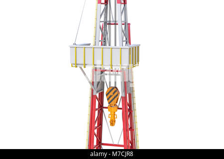 Piattaforma di rig derrick, Chiudi vista Foto Stock