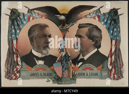 Per il presidente, James G. Blaine. Per il vice presidente John A. Logan LCCN2003688067 Foto Stock