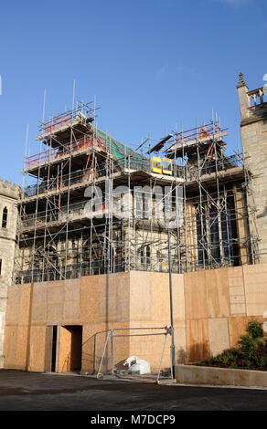 Restauro e Conservazione opere presso la cattedrale di Gloucester Foto Stock