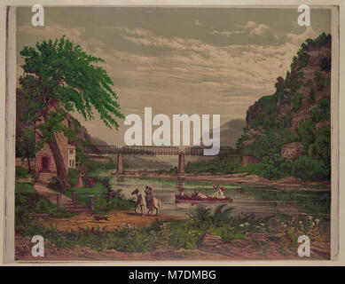 Una vista panoramica del fiume Shenandoah al mattino, catturando le acque calme e il paesaggio circostante di questo iconico fiume americano. Foto Stock