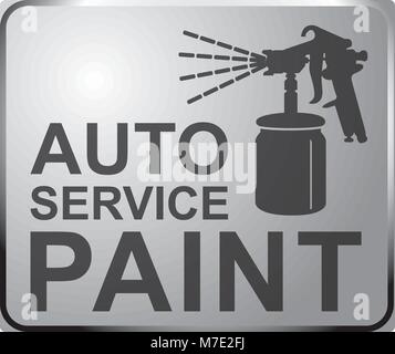 Segno servizio auto, auto fix segno dell'olio motore. Banner vettore di design. Spazio per il testo. Illustrazione Vettoriale