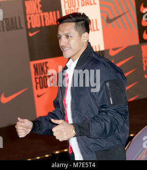 Nike Mercurial calcio evento di avvio - Arrivi con: Alexis Sánchez dove: Londra, Regno Unito quando: 07 Feb 2018 Credit: JRP/WENN Foto Stock