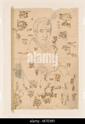 Un ritratto di William Henry Harrison, il nono presidente degli Stati Uniti, che commemora la sua breve presidenza e il suo ruolo nella storia americana. Foto Stock