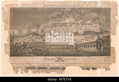 Washington. (A) La rappresentanza della cattura della città di Washington, dalle forze britanniche sotto il comando di importanti Genl. Ross e Adml posteriore. Sir I. Cockburn, del 24 agosto 1814, in cui LCCN2012645366 Foto Stock