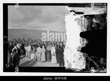 Preso il 14 Sett. 1933 quando i resti del re Feisal dell Iraq sono stati portati a Haifa dall Europa per essere volato a Baghdad. LOC matpc.14365 Foto Stock