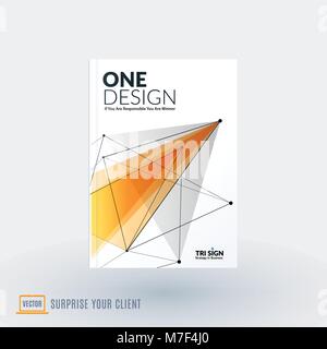 Progettazione di brochure, abstract relazione annuale, coperchio moderno Illustrazione Vettoriale