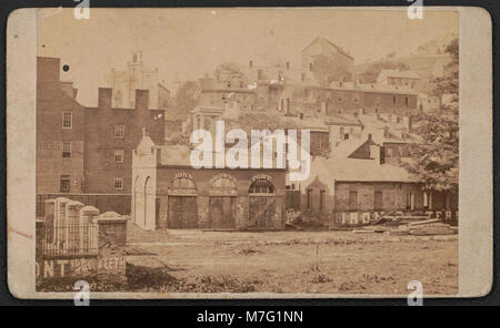 Un'immagine storica del forte di John Brown ad Harpers Ferry, West Virginia, significativo nella storia abolizionista americana. Foto Stock
