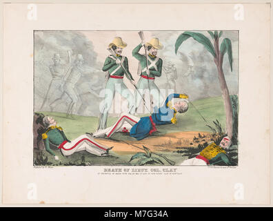 La morte di Lieut. Col. Argilla alla battaglia di Buena Vista Feb 23d 1847 figlio dell'on. Henry Clay del Kentucky LCCN2003671569 Foto Stock