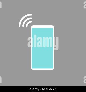 Suoneria vettore icona del telefono Illustrazione Vettoriale