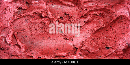 Texture di bacche rosse sorbetto visto dal di sopra Foto Stock