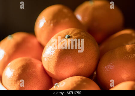 Alto contrasto Mandarine arance Foto Stock