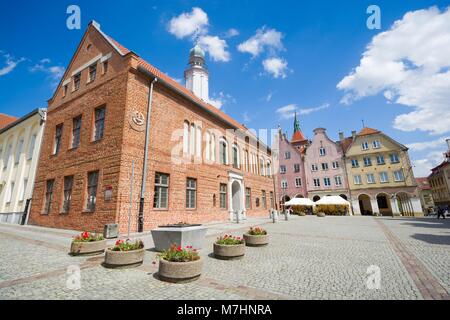 Municipio gotico nella Città Vecchia di Olsztyn, Polonia Foto Stock