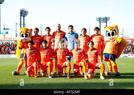 Omiya Ardija gruppo team line-up (Ardija), 10 marzo 2018 Calcio/Calcetto : 2018 J2 League match tra Omiya Ardija 0-1 Tokushima Vortis a Nack5 Stadium Omiya a Saitama, Giappone. Credito: AFLO SPORT/Alamy Live News Foto Stock