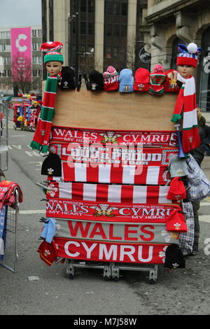 Sono andato oggi a prendere le foto di 6 Nazioni di Rugby Galles vs Italia a Principato Stadium di Cardiff. Foto Stock