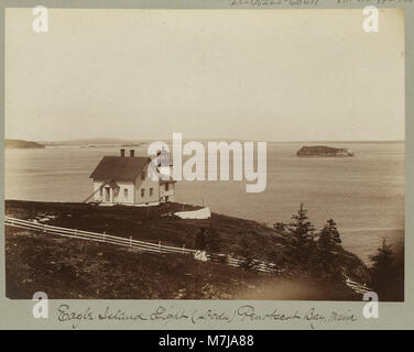 Isola di Eagle Light, (4° ordine), Penobscot Bay, Maine LCCN2002711538 Foto Stock