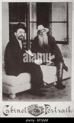 Sergenko, Petr Alekseevič - Tolstoj und Čechov auf der Dača von Panina (2) (Zeno fotografie) Foto Stock