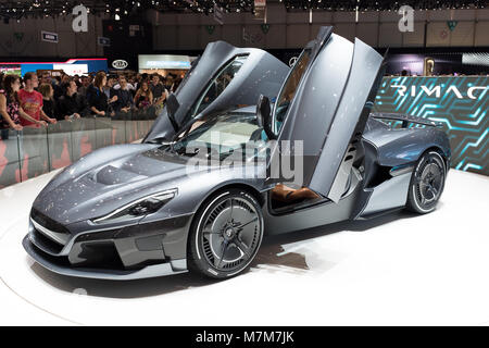 Rimac Concept due Hypercar - Geneva International Motor Show 2018 Foto Stock